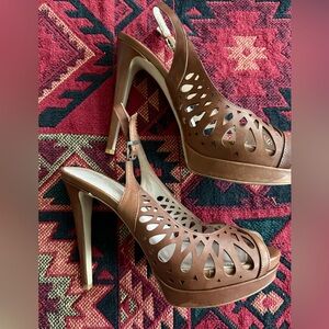 BCBGeneration Brown Cutout Heels